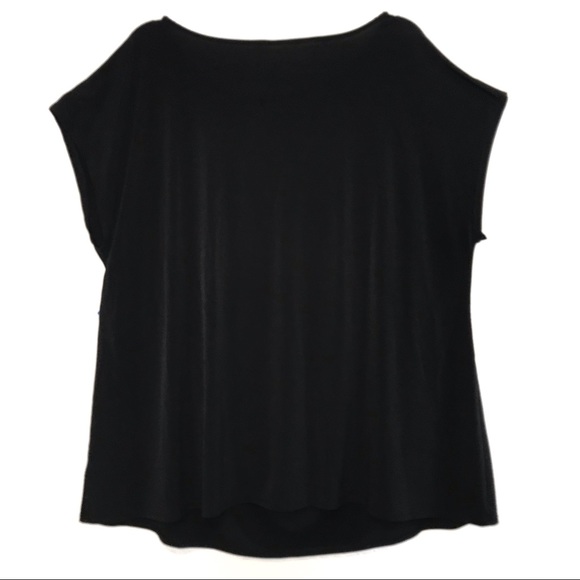 LANE BRYANT black ruched front blouse sz 26/28 - Picture 5 of 6